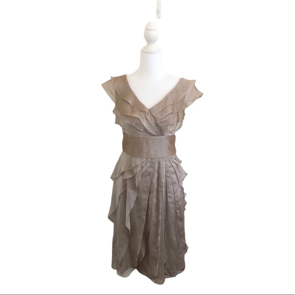 Adrianna Papell Tiered Chiffon Dress - Picture 2 of 10